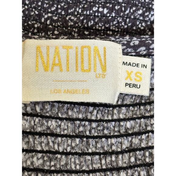 Nation LTD black/white puff sleeves sweater, XS, minimalist, basic, layering - Picture 5 of 6